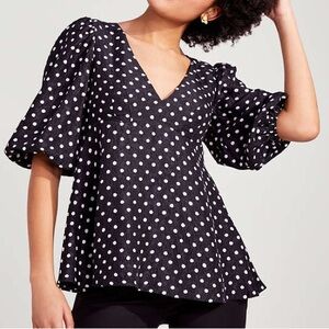 Kate Spade Harmony Dot Cloque Top 0 NWOT